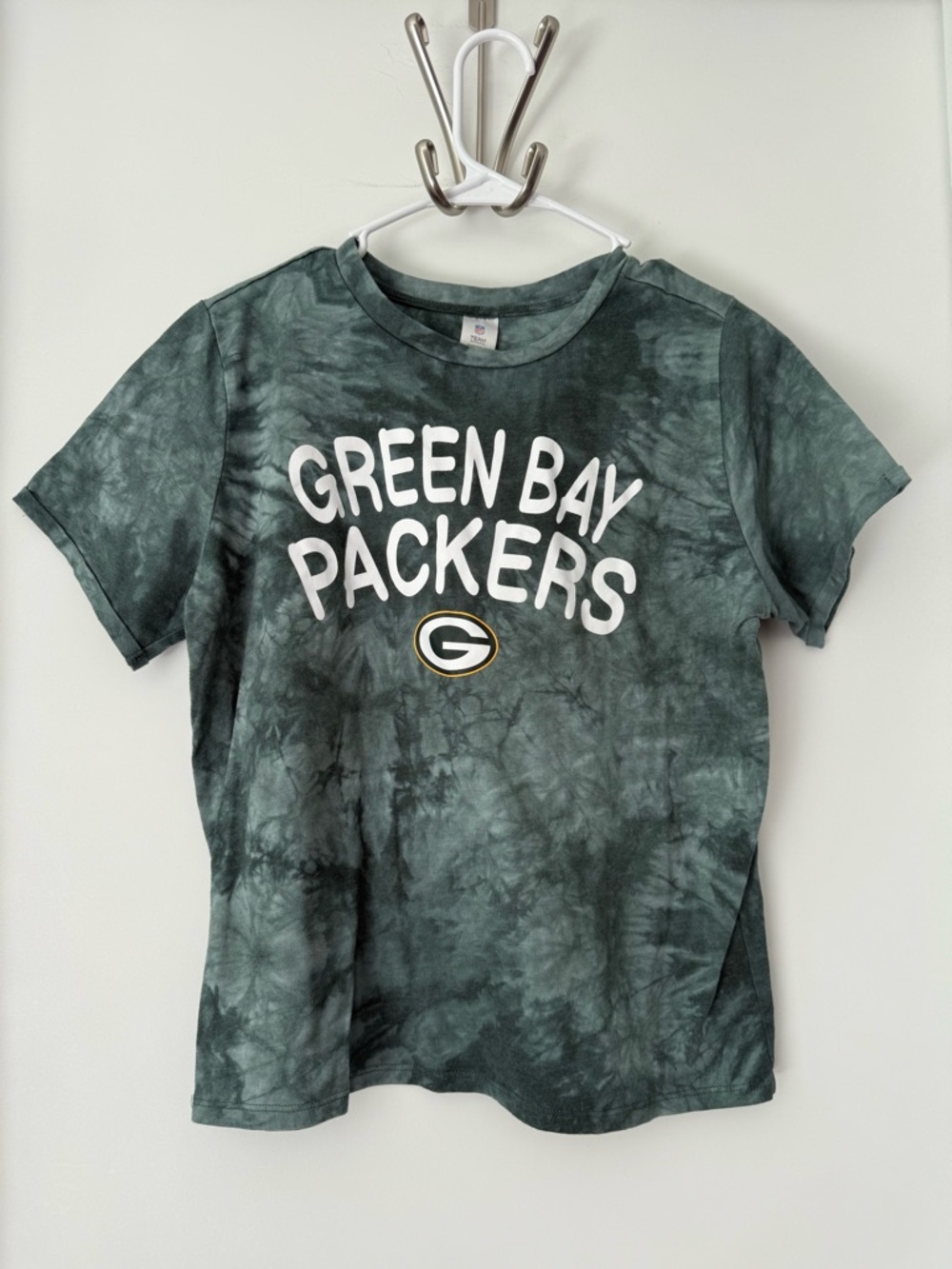 Green Bay Packers Tie-Dye Tee - Dark Green - Womens Size Large Sleepwear